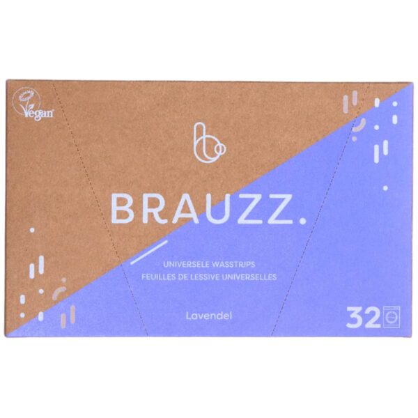 Brauzz Wasmiddeldoekjes | Wasstrips Lavendel 32 wasbeurten